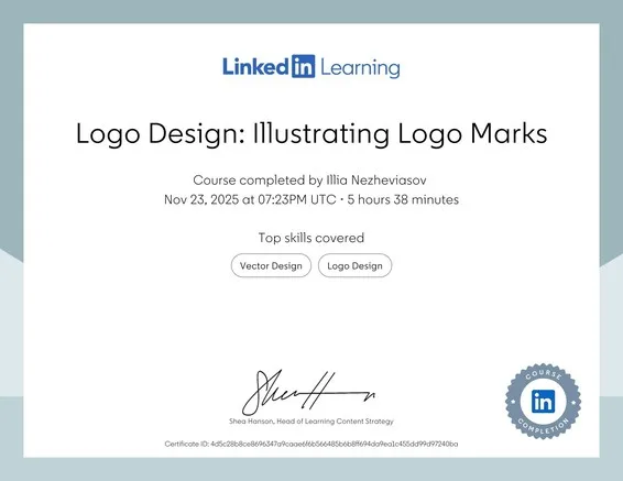 LinkedIn Learning - Logo Design: Illustrating Logo Marks (Top skills: Vector Design, Logo Design)